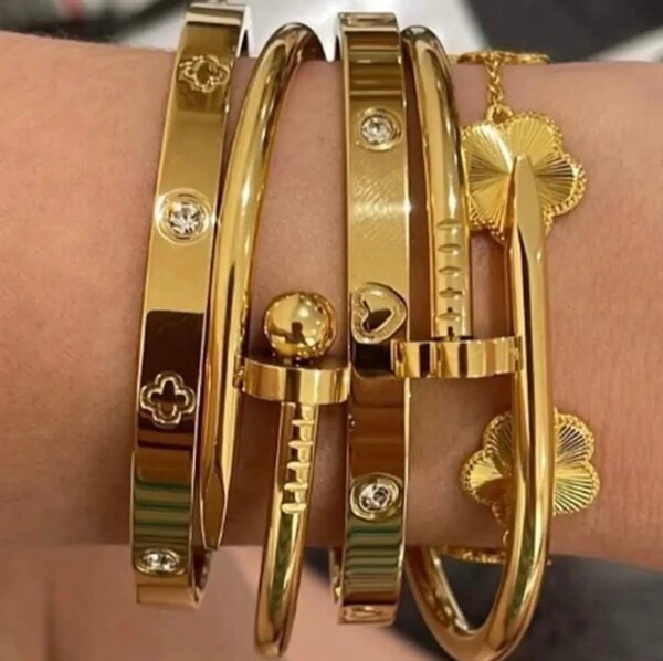 Gold bracelets