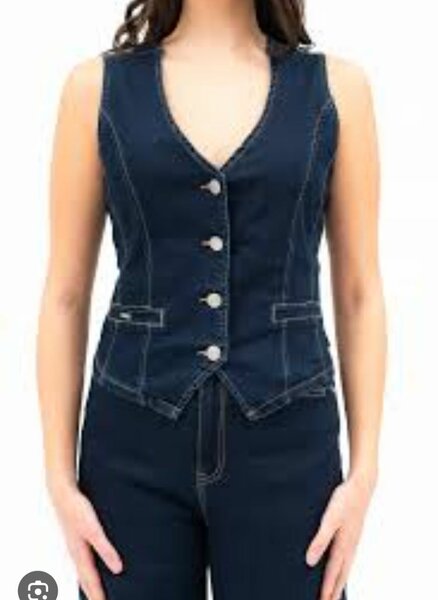 Veste en denim sans manches