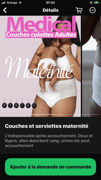 Couches et serviettes maternité