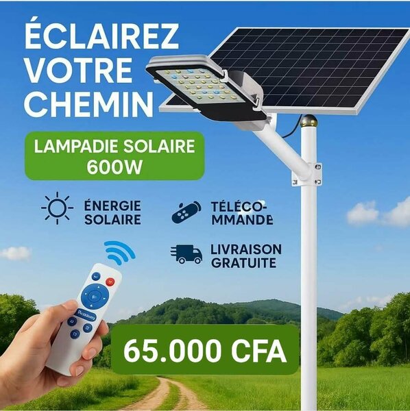 Lampadaire Solaire Extérieur 600W