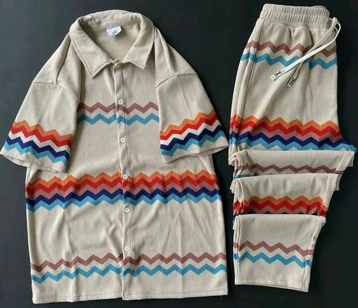 Ensemble d'été à motifs géométriques