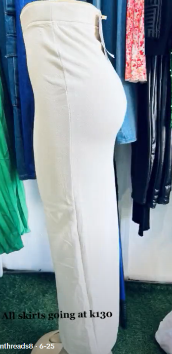 Women's White Long Skirt