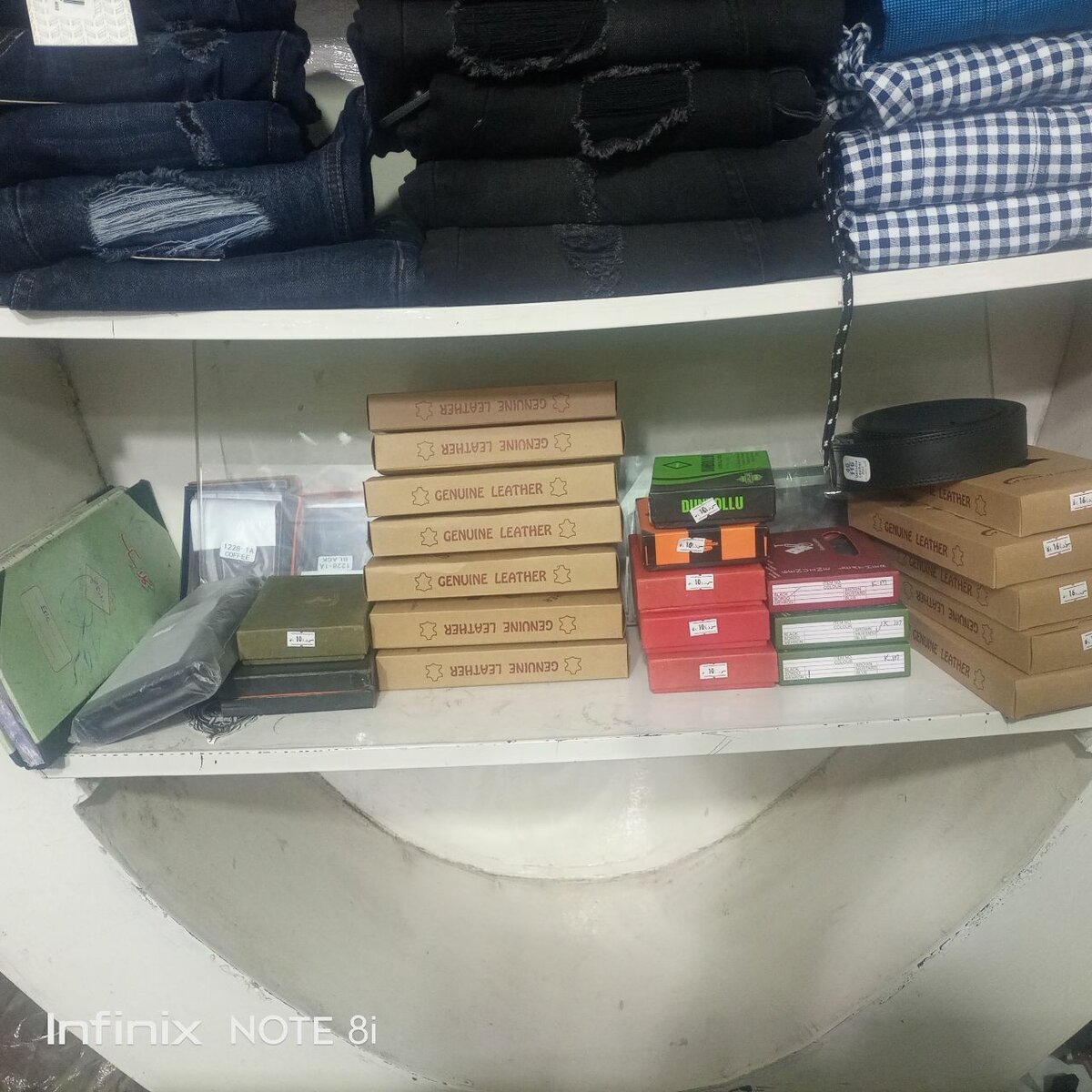 Genuine leather and synthetic wallet