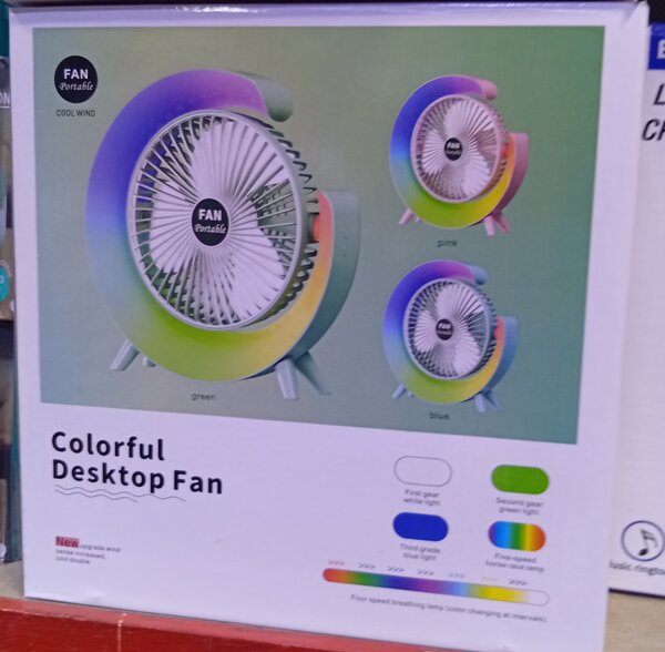 Ventilateur de bureau coloré