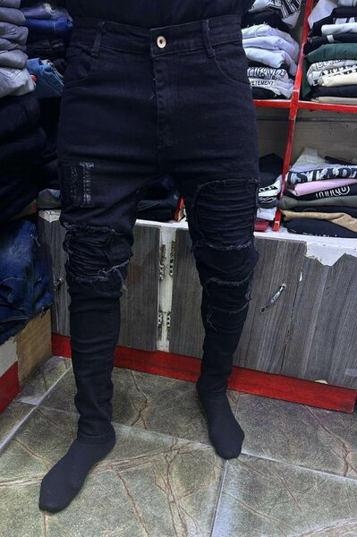 Jean déchiré slim tendance