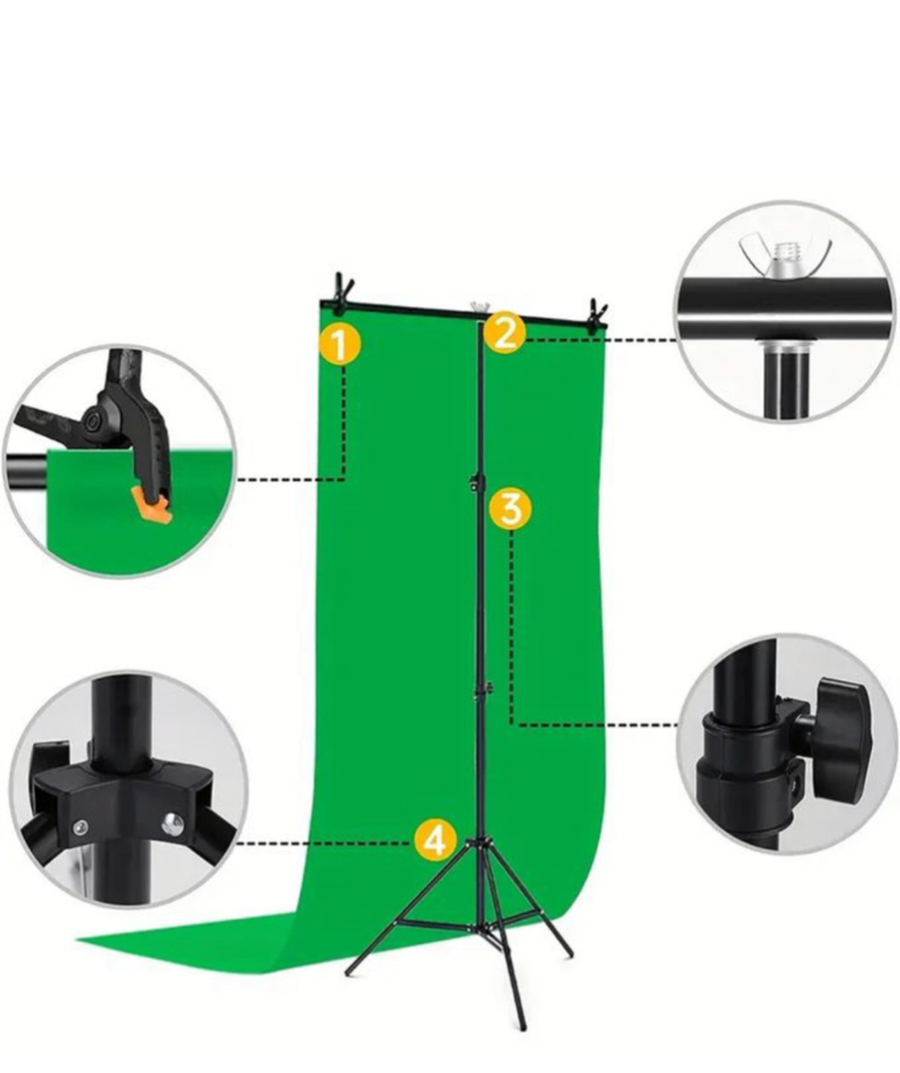 Support fond photo télescopique