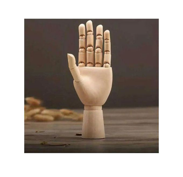 Figurine main articulé en bois
