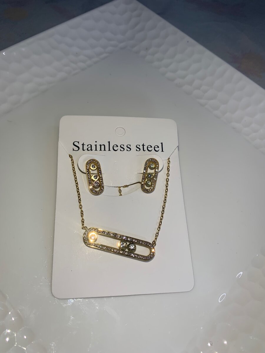 Parure acier inoxydable élégante