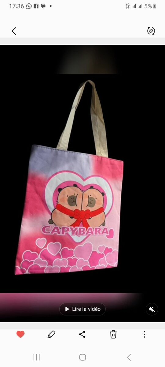 Sac cabas mignon imprimé