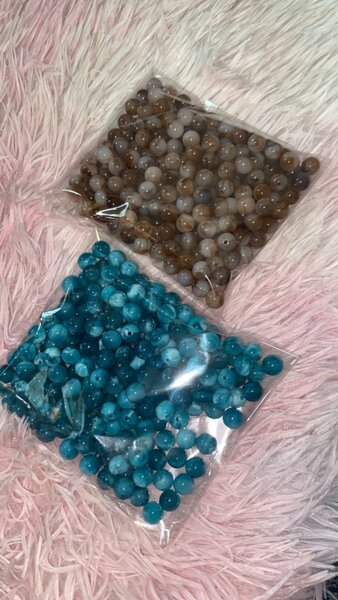 Perles de verre colorées 8mm