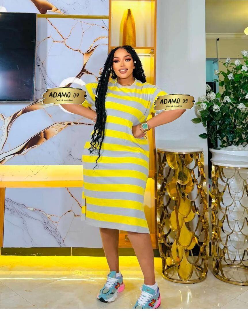 Robe décontractée à rayures