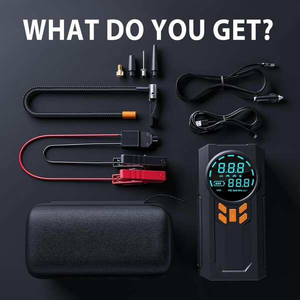 2in1 car jumper with tire pump