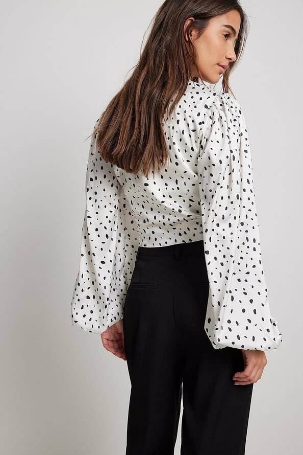 Polka Satin Blouse
