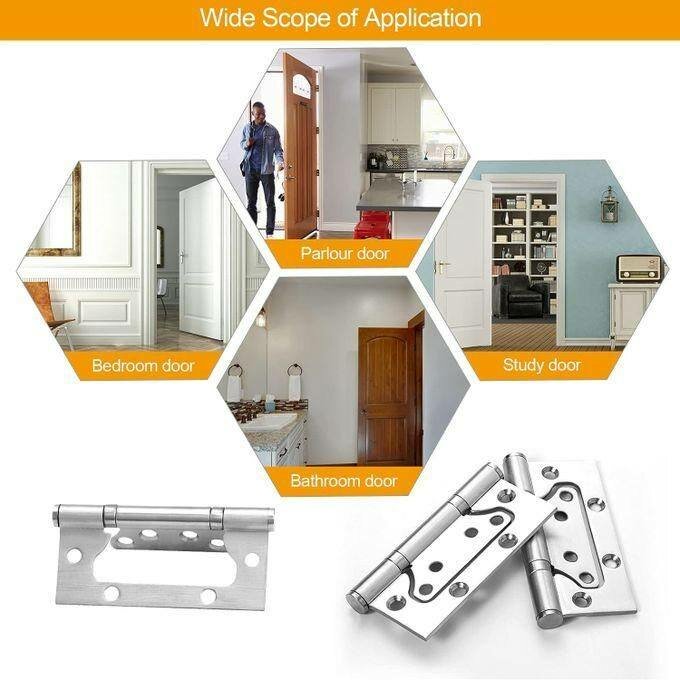 Charnières acier inoxy 2en1