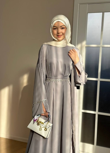 Шикарная абайка с платьем 🤍