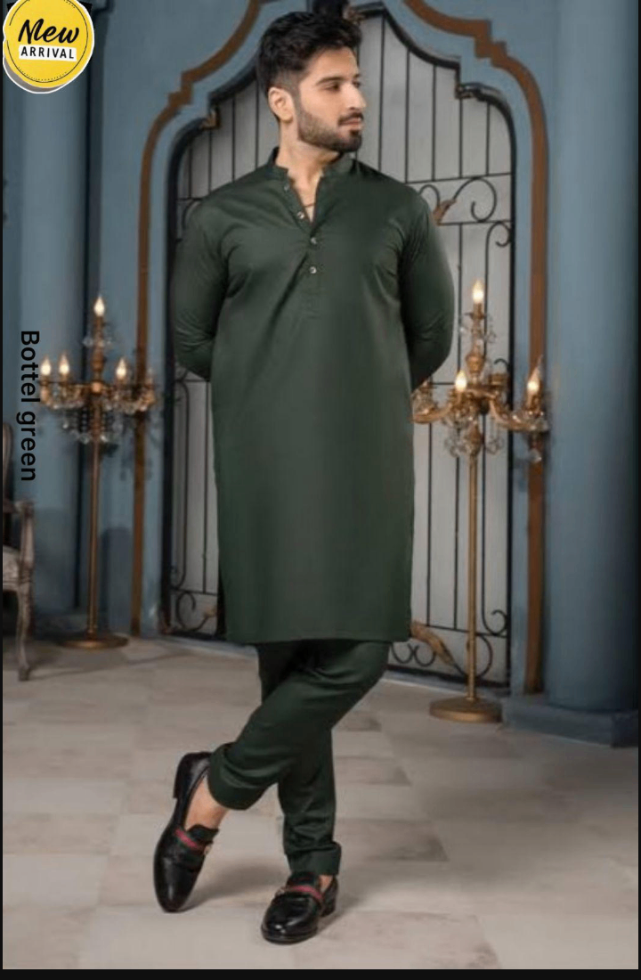 1 PCs men stitched Wash and wear plain suit