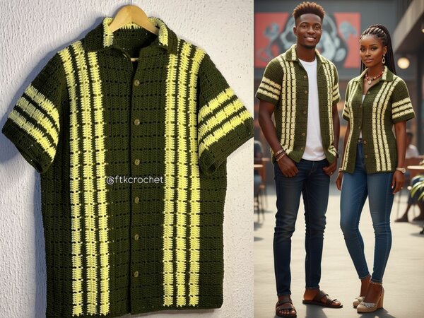 Chemise crochet unisexe