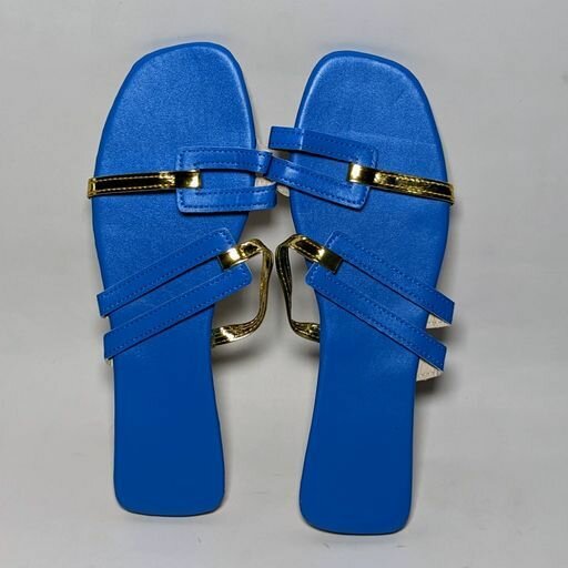 Golden belted slippers