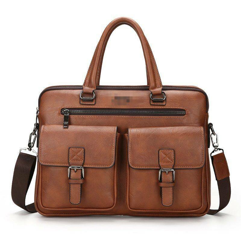 Leather briefcase bag