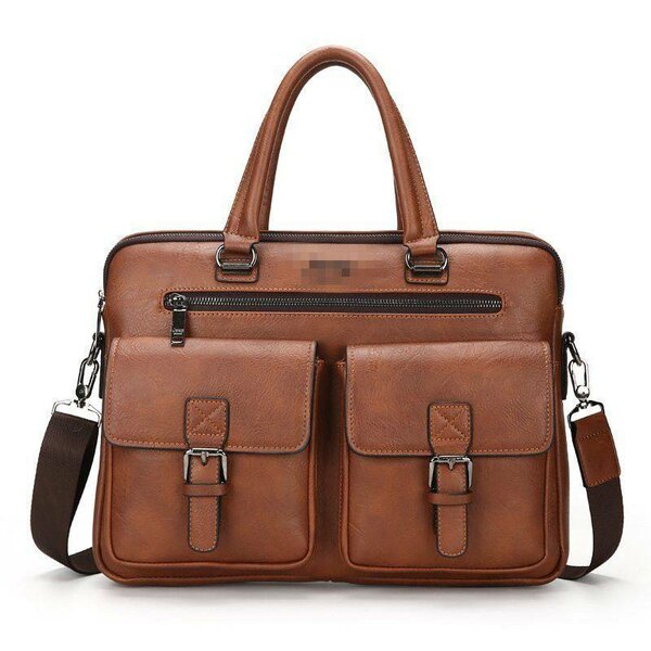 Leather briefcase bag