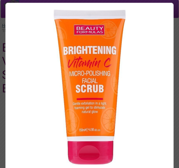 Beauty Formulas Brightening Vitamin C Facial Scrub