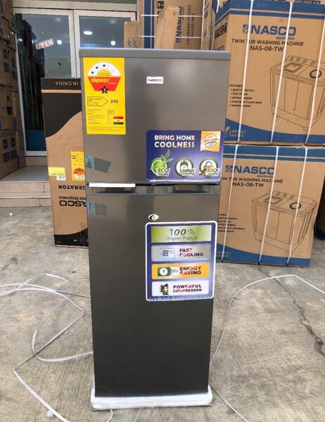 Nasco top freezer double door fridge 135 liters