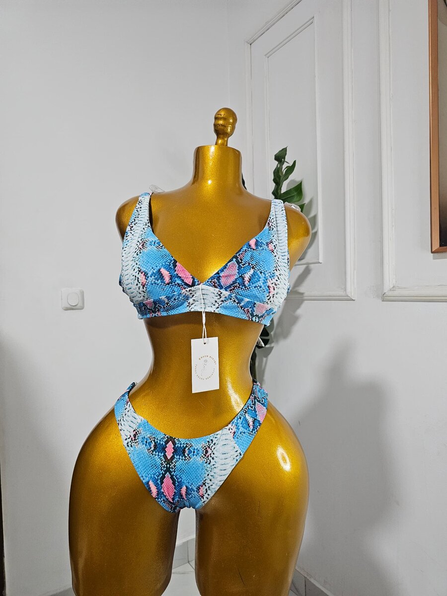 Bikini femme imprimé serpent