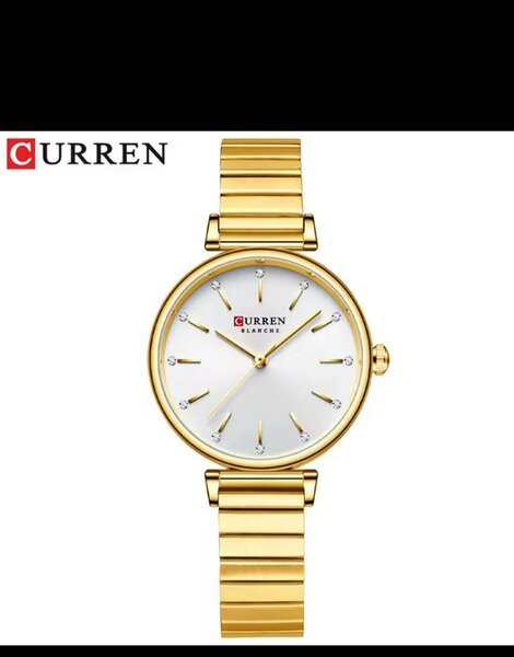 Montre dorée élégante Curren