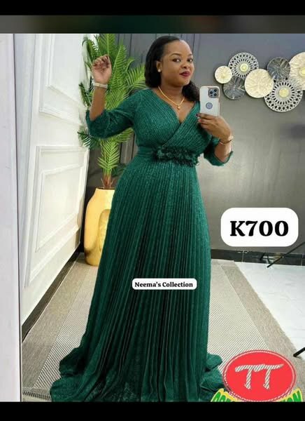 Women's long green  dress