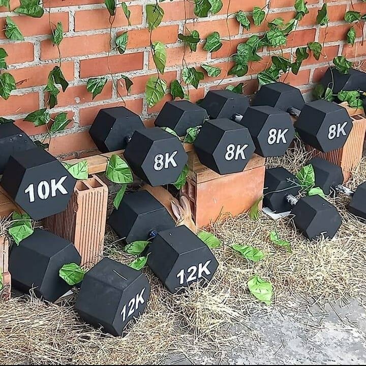 Poids de musculation en béton