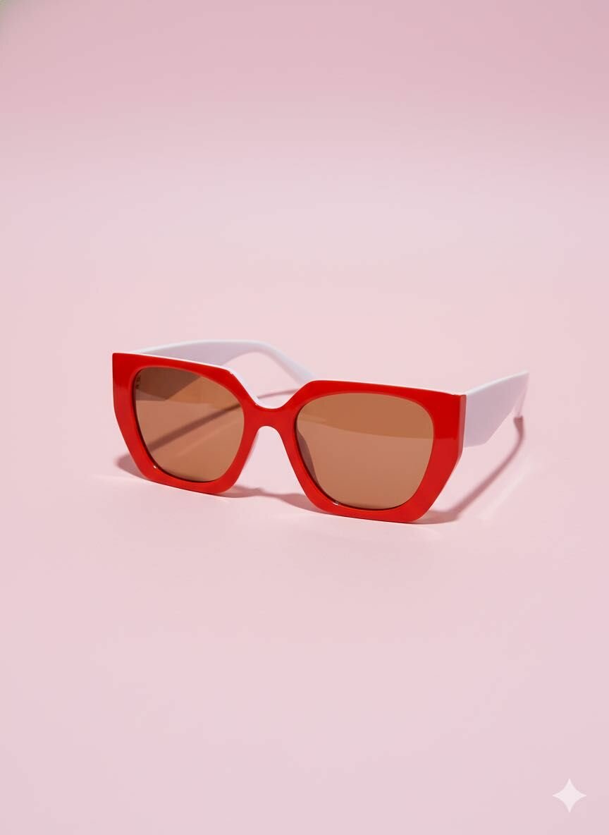 Lunettes de soleil tendance rouge
