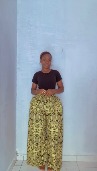 Pantalon large en tissu wax