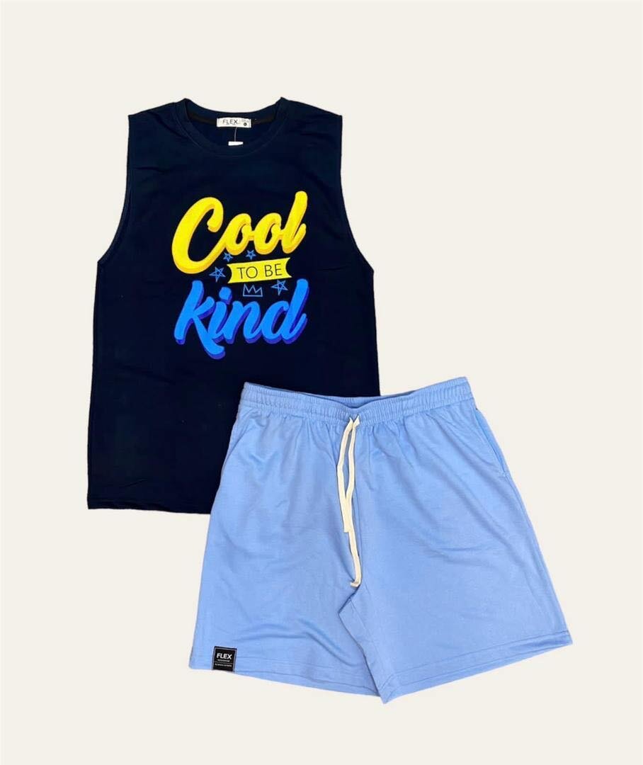 Sleeveless Top and down shorts