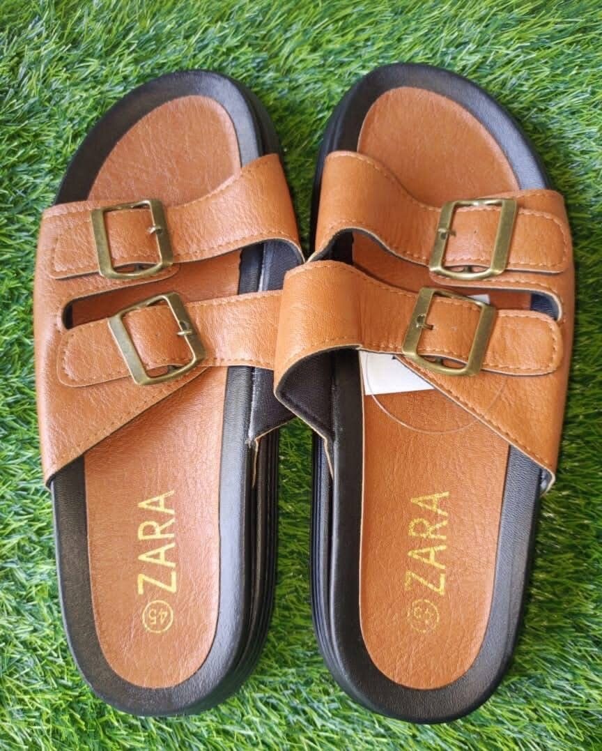 Sandales Zara en cuir unisexe