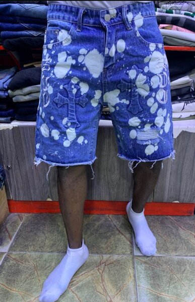 Bermuda en jean délavé