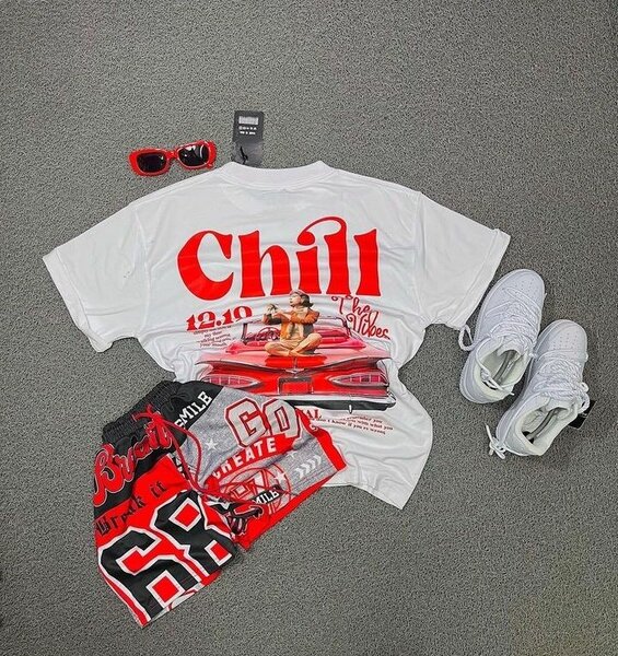 Girl top and down and sneaker