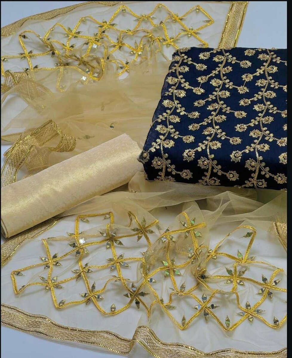 Chiffon fabric unstitch 3 pc