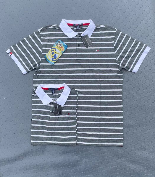 Polo rayé en coton classique