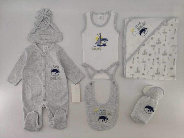 Ensemble 6 pièces bébé en coton chic et confortable