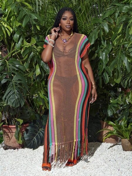 Robe de plage crochet bohème