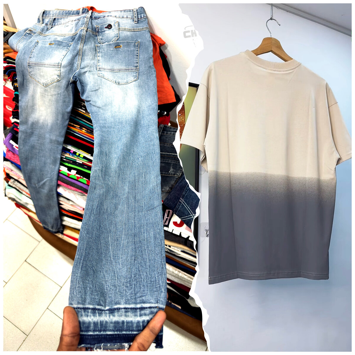 Ensemble T-shirt Et Jeans Décontracté