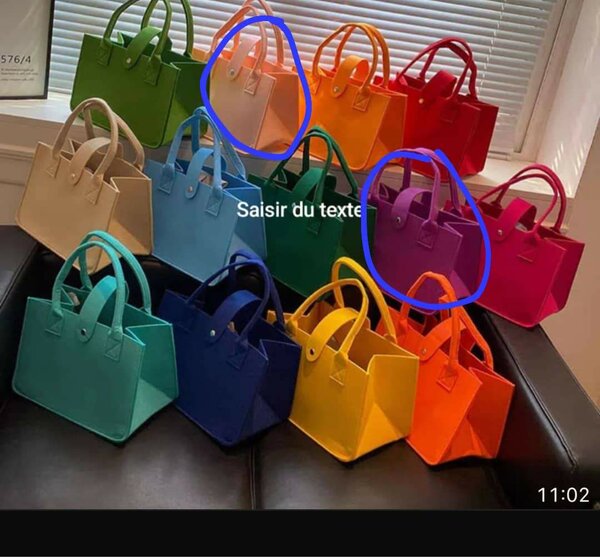 Sac à main multicolore chic