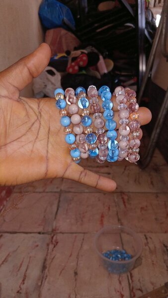 Bracelet perles colorées