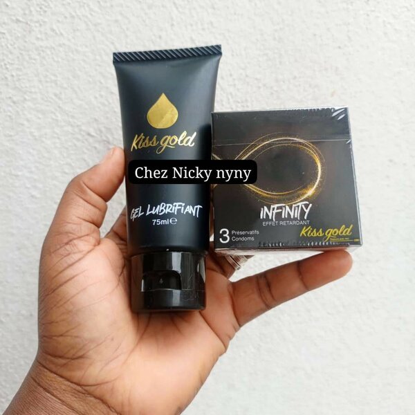 Lubrifiant et Préservatifs Kiss Gold
