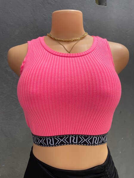 Top court rose pour femme