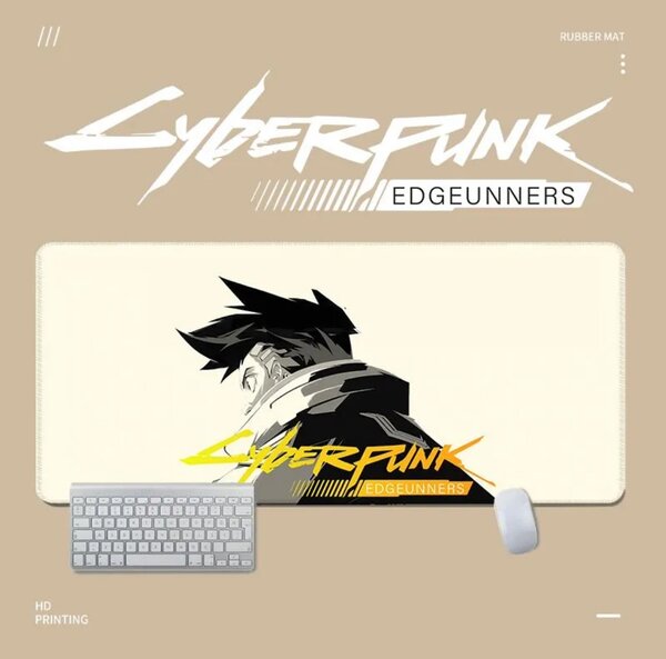 Геймерский коврик для мыши с дизайном Cyberpunk