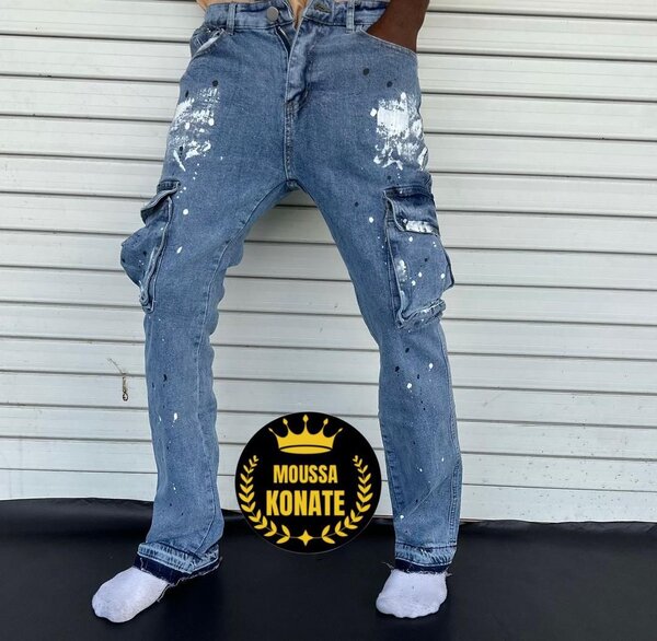 Jeans cargo mode homme