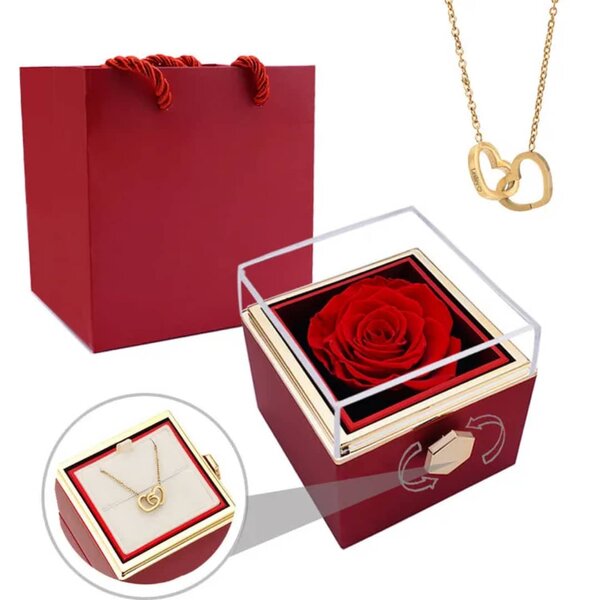 Coffret cadeau rose éternelle