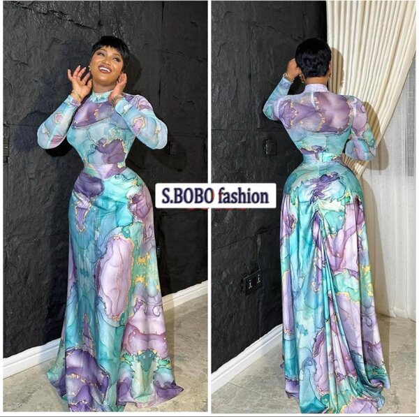 Robe Longue Élégante Imprimée