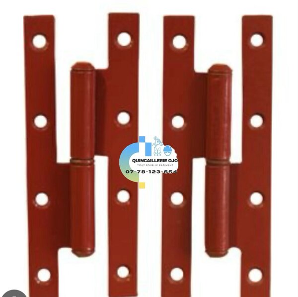 Paire de paumelles rouges